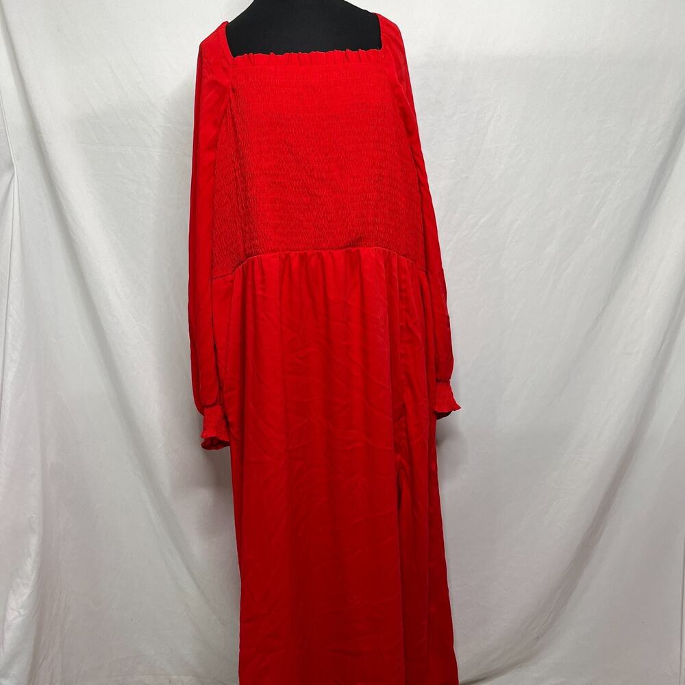 La Ligne x Target Women's Smocked Bodice Midi Dress RED Size 2XL